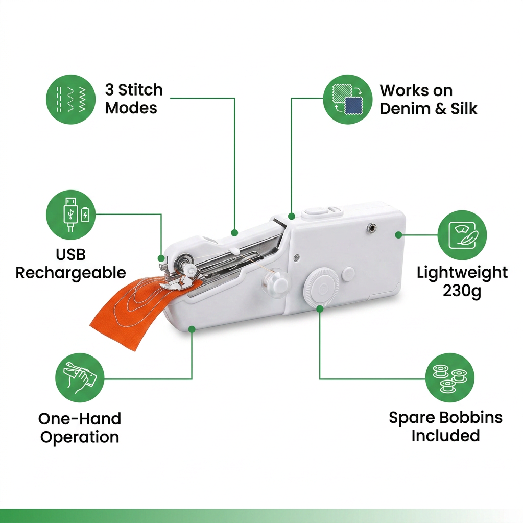 Portable Mini Sewing Machine – Compact, Fast & Easy to Use